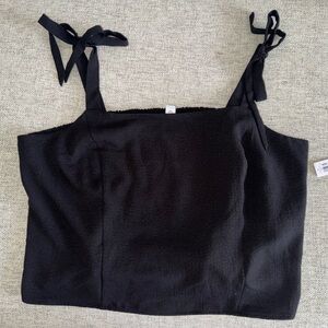 Old Navy Black Women's Top with Bow Straps